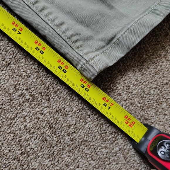 FLINT AND TINDER Pants Men Slim Fit 36x32 Green Cotton Blend Stretch Casual - Picture 9 of 9